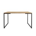Ver imagem 3 de Mesa de Jantar 04 Lugares Porto 135 cm Natural Base Metálica Industrial Preto - D’Rossi