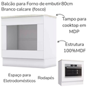 Ver mais imagens de Cozinha Modulada 7 Pecas 272 Cm Ce790 Americana Branco Calcare Henn