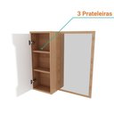 Ver imagem 4 de Espelho para Banheiro 60x60cm 1 Porta com 3 Nichos BN3648 Tecnomobili Amêndoa/Branco