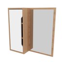 Ver imagem 2 de Espelho para Banheiro 60x60cm 1 Porta com 3 Nichos BN3648 Tecnomobili Amêndoa/Branco