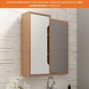 Ver imagem 6 de Espelho para Banheiro 60x60cm 1 Porta com 3 Nichos BN3648 Tecnomobili Amêndoa/Branco
