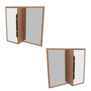 Ver imagem 5 de Espelho para Banheiro 60x60cm 1 Porta com 3 Nichos BN3648 Tecnomobili Amêndoa/Branco