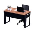 Ver imagem 3 de Escrivaninha 1,20m X 0,60m Gaveteiro Suspenso 2 Gavetas F5 Cor:nogal com Preto