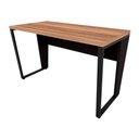 Ver imagem 5 de Escrivaninha 1,20m X 0,60m Gaveteiro Suspenso 2 Gavetas F5 Cor:nogal com Preto