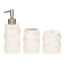 Ver imagem 1 de Kit Lavabo Ondas Off White Luxo 3 Peças