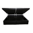Ver imagem 2 de Base Box Baú Casal Blindado Bipartido AColchoes Sintético Preto 41x138x188