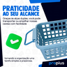 Kit 3 Cesto Organizador Guarda Roupa Plástico Retangular Armário Empilhamento Flexível - 6