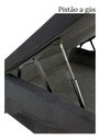 Ver imagem 2 de Box Baú Casal Suede Preto So1clique 1,38 X 1,88 Pistão a Gás