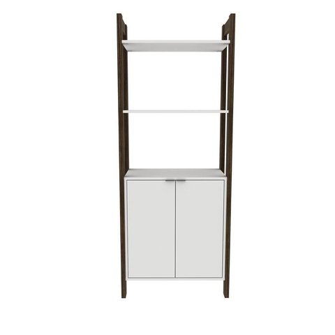 Armário Alto Multiuso com 2 Portas Az 1009 Branco/nogal - Tecno