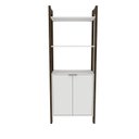Ver imagem 1 de Armário Alto Multiuso com 2 Portas Az 1009 Branco/nogal - Tecno