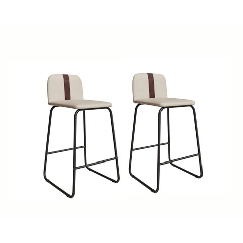 Kit 2 Banquetas Vegas Estilo Industrial Premium Área Gourmet Balcão Bar Sacada Hall Cor Bege/preto
