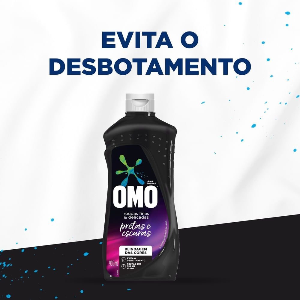 Ver imagem 4 de Kit 2 Sabão Líquido Omo Roupas Finas e Delicadas Roupas Pretas e Escuras 900ml