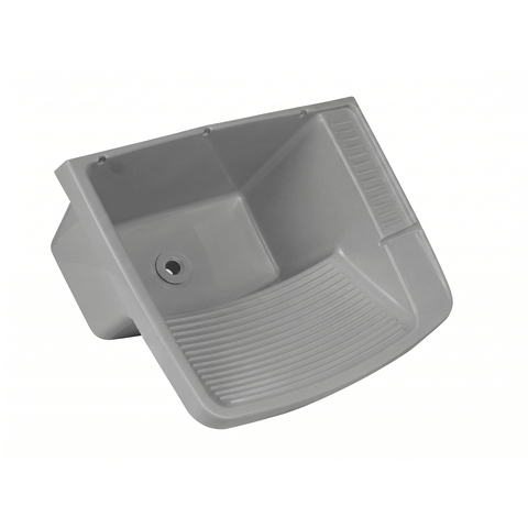 Tanque de Plástico Lavanderia c/Sifão 22L - Cinza