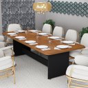 Ver imagem 2 de Mesa de Jantar Grande para 8 Lugares 220cm Retangular Moderna