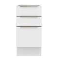 Ver imagem 2 de Balcão 40 Cm 3 Gavetas (sem Tampo) Branco/Branco Veludo