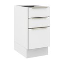 Ver imagem 1 de Balcão 40 Cm 3 Gavetas (sem Tampo) Branco/Branco Veludo