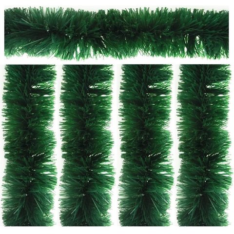 Festão de Natal Pet Largo Verde Fosco 12cm Jogo 25 Metros - Yangzi