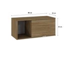 Ver imagem 2 de Armário Aéreo com Nicho e Porta Basculante 35x80x35cm Wlnp80 Vermont Oak - Branco