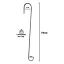 Ver imagem 2 de Kit 10 Ganchos S Grande 70cm para Pendurar Plantas e Gaiolas