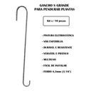 Ver imagem 3 de Kit 10 Ganchos S Grande 70cm para Pendurar Plantas e Gaiolas