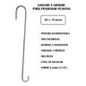 Kit 10 Ganchos S Grande 70cm para Pendurar Plantas e Gaiolas - 3