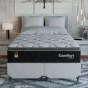 Ver imagem 6 de Cama Box Casal Bipartido + Colchão Comfort Class Pillow Top Preto/suede Branco