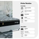 Ver imagem 3 de Cama Box Casal Bipartido + Colchão Comfort Class Pillow Top Preto/suede Branco
