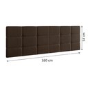 Ver imagem 5 de Cabeceira para Cama Casal Bia1,60 Estofada Suede Marrom - Rede Móveis