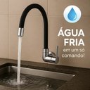 Ver imagem 1 de Torneira Flexível Parede Cozinha Gourmet Preta Black Fc01