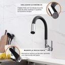 Ver imagem 3 de Torneira Flexível Parede Cozinha Gourmet Preta Black Fc01