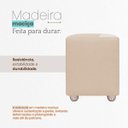 Ver imagem 7 de Kit 2 Puffs Decorativos Urban Corino para Sala Quarto Hall de Entrada Compactos Assento Extra Bege