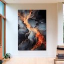 Ver imagem 2 de Quadro Decorativo Abstrato Marmorizado Vibrante, Tela Canvas Vertical ideal ambiente Sala Estar