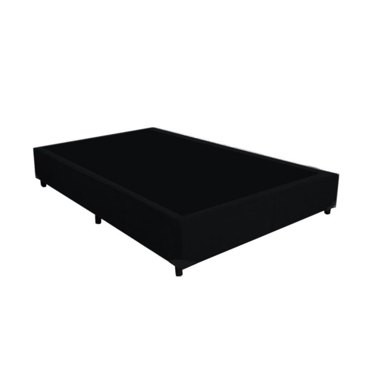 Base Box Casal Santo Box Suede Preto 40x138x188 Base Box Casal Santo Box Suede Preto 40x138x188