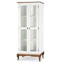 Ver imagem 1 de Cristaleira 2 Portas e 3 Prateleiras com Pés Luiz Xv 60300 Linz Móveis - Branco/imbuia