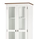 Ver imagem 2 de Cristaleira 2 Portas e 3 Prateleiras com Pés Luiz Xv 60300 Linz Móveis - Branco/imbuia