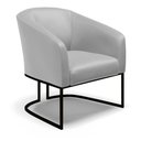 Ver imagem 2 de Poltrona Stella Corino Base Industrial Preto D03 - D'Rossi