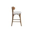 Ver imagem 3 de Banqueta Média Theo Madeira Tauari Amêndoa Estofada Decorativa Studio Metal Madeira Banqueta Theo Ch