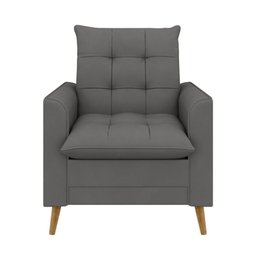 Poltrona Decorativa York C/ Puff em Veludojust Time - 2