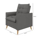 Ver imagem 5 de Poltrona Decorativa York com Puff –Veludo – Just Time