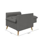 Ver imagem 4 de Poltrona Decorativa York com Puff –Veludo – Just Time