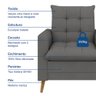 Poltrona Decorativa York C/ Puff em Veludo e Fibras de Silicone Just Time - 8