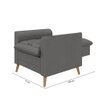 Poltrona Decorativa York C/ Puff em Veludo e Fibras de Silicone Just Time - 5