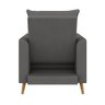 Poltrona Decorativa York C/ Puff em Veludo e Fibras de Silicone Just Time - 6