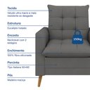 Ver imagem 3 de Poltrona Decorativa York com Puff –Veludo – Just Time