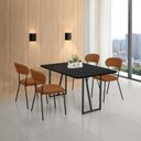 Ver imagem 1 de Conjunto para Sala de Jantar com 4 Cadeiras Betina Preto/Black/Terracota