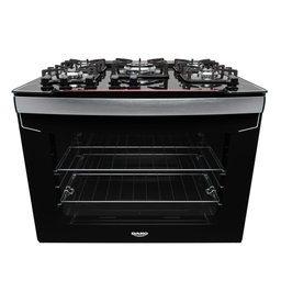 Fogão 5 Bocas de Embutir Dako Diplomata com Mesa de Vidro Preto Bivolt - 1