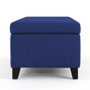 Ver imagem 4 de Recamier Bau Julia 1,60m Suede Azul Marinho - Inova Decor