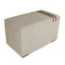 Ver imagem 2 de Recamier Puff Baú Organizador no Boucle com Cinto Caramelo:bege