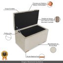 Ver imagem 6 de Recamier Puff Baú Organizador no Boucle com Cinto Caramelo:bege