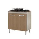 Ver imagem 2 de Balcão para Cooktop 4 e 5 Bocas Montana Hr Móveis 2 Portas – Elmo/Marrom